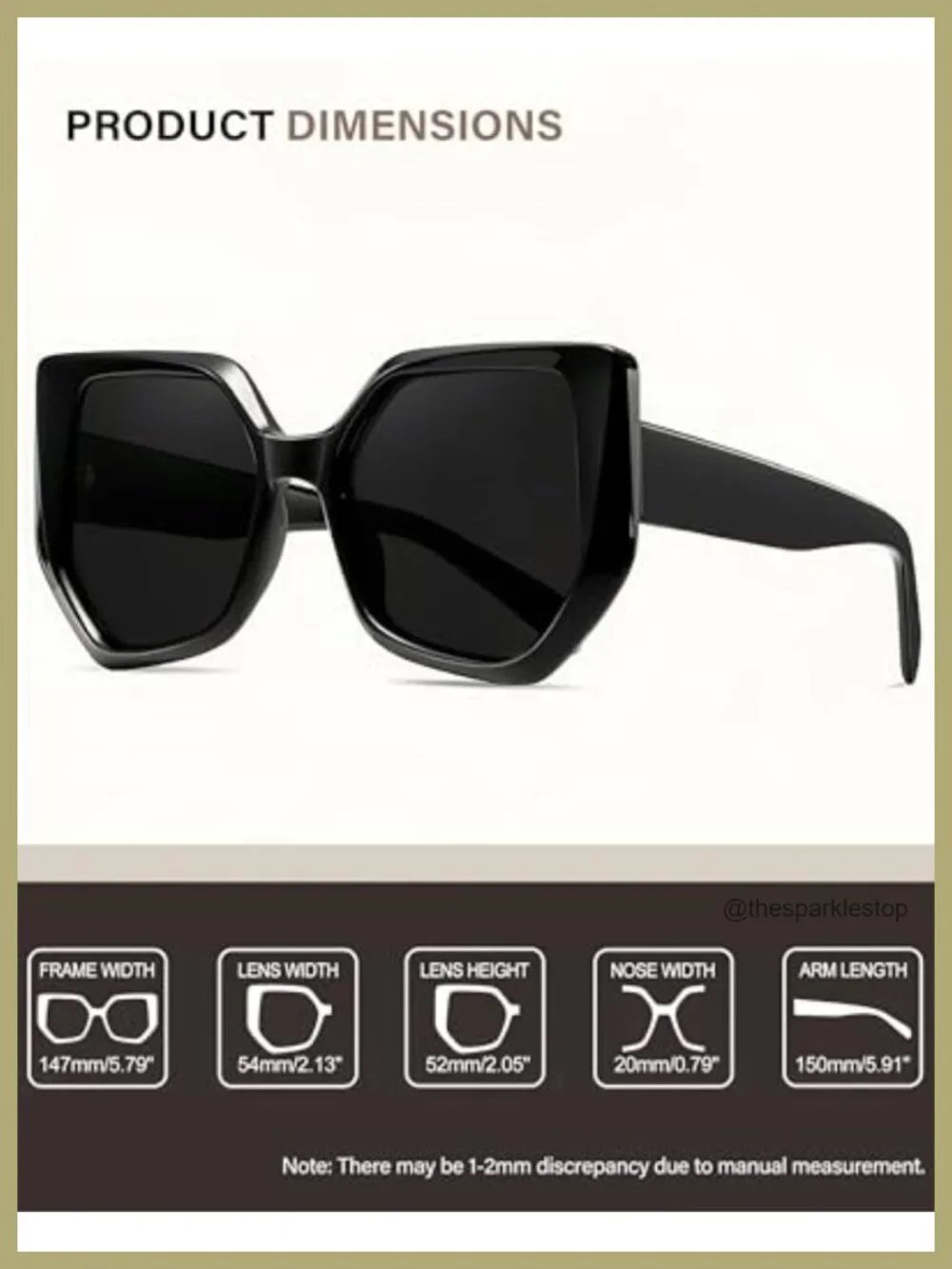 Oversized Hexagonal Sunglasses Women Polarized UV400 TR90 Acetate Fashion Shades